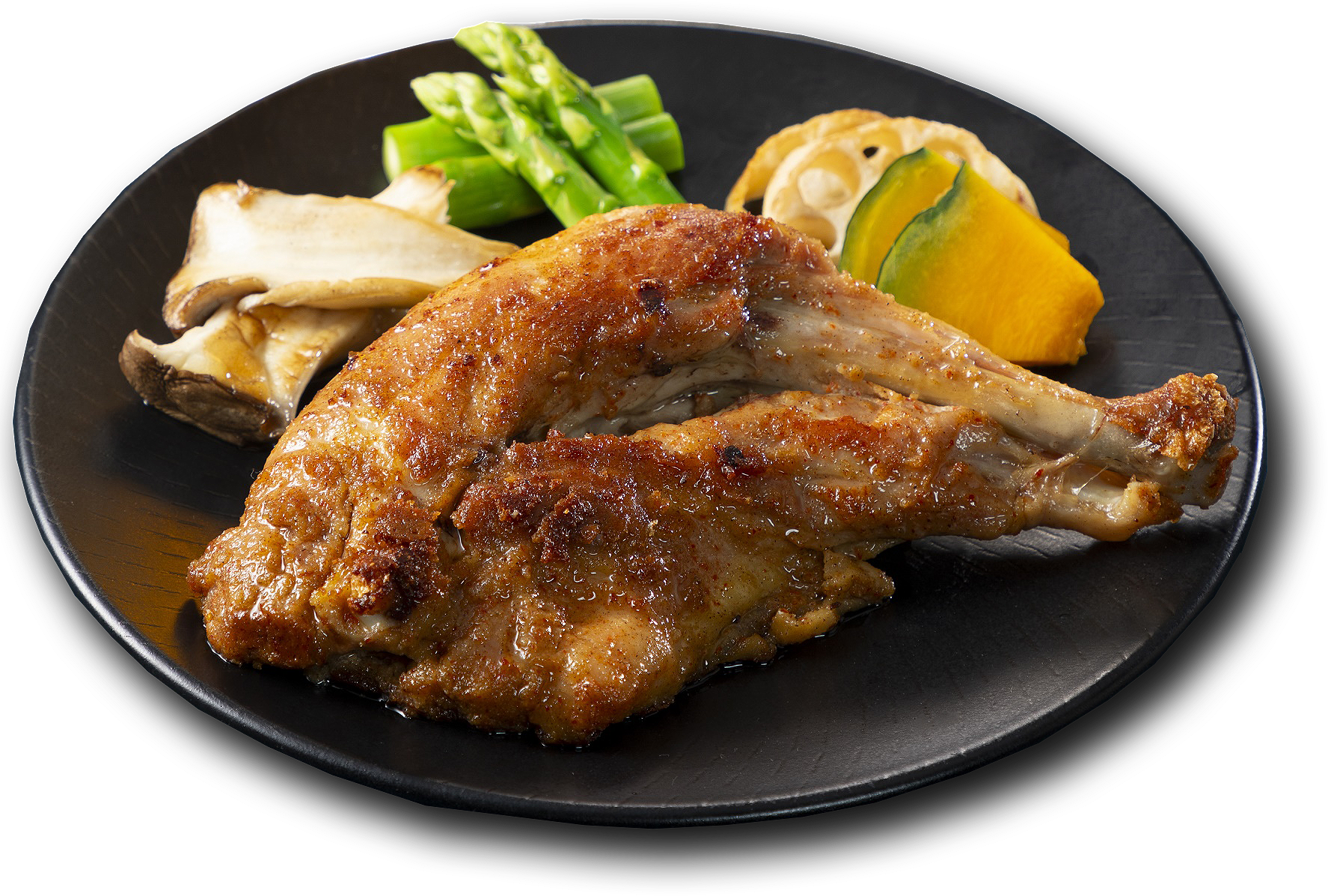 さぬき鳥本舗の骨付鶏の盛り付け例
